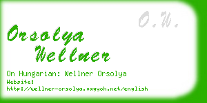 orsolya wellner business card